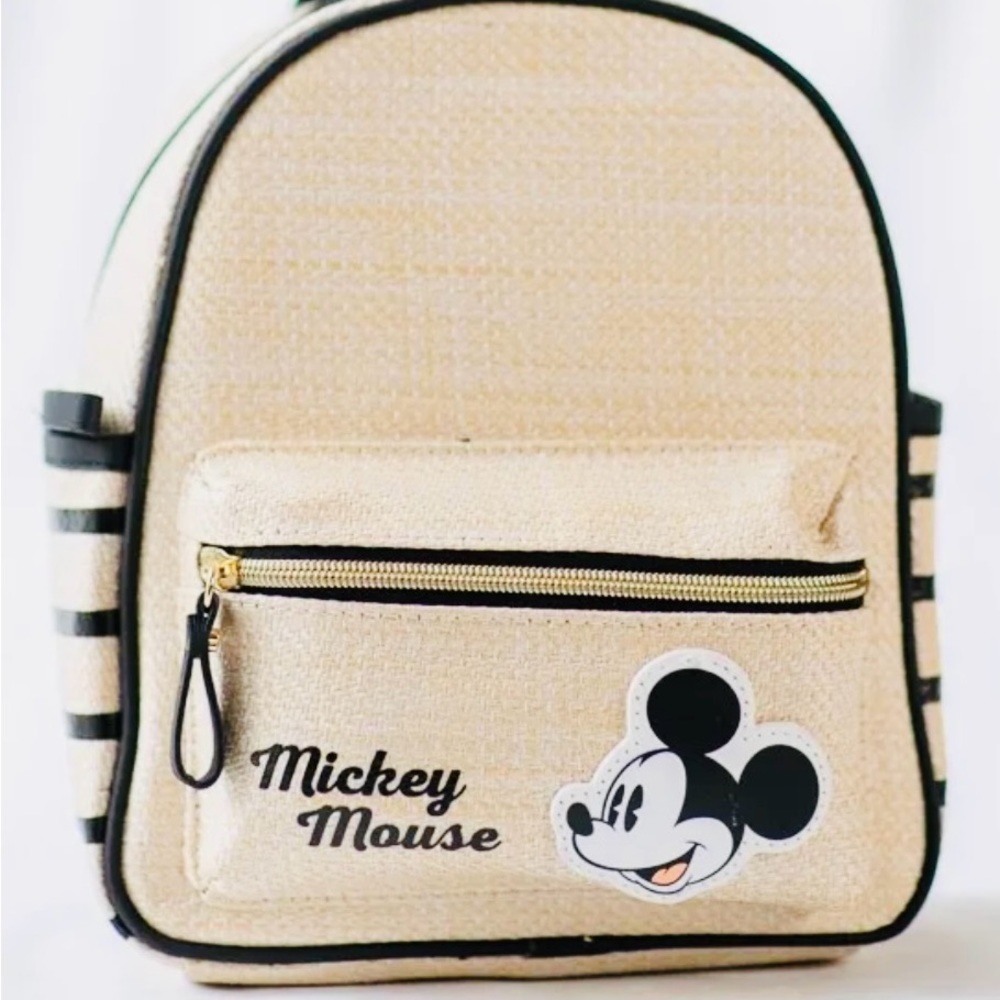 Disney Mickey Mouse Mini Backpack Wicker Style
